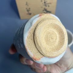 Japanese Shino Yunomi Pair – Handmade Tea Cups by Shuzan Kiln