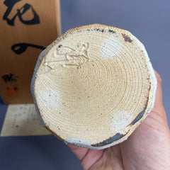 Handmade Japanese Shino Vase – Crafted by Masaru Nagakawa