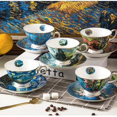 Van Gogh Bone China Cup and Saucer Set