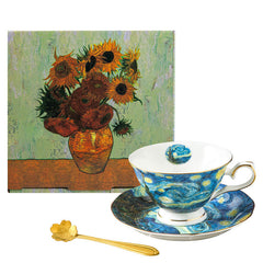 Van Gogh Bone China Cup and Saucer Set