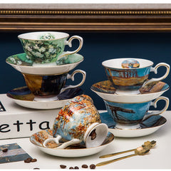Van Gogh Bone China Cup and Saucer Set