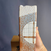 Japanese Shino Square Vase – Handmade by Yasumoto Sato