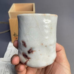 Handmade Japanese Shino Yunomi – Tea Cup by Hiroyuki Takada