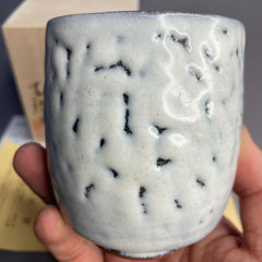 Handmade Japanese Hagi Yunomi – Tea Cup by Tenryu