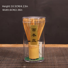 Bamboo Matcha Whisk & Ceramic Holder Set