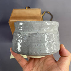 Japanese Nezumi Shino Matcha Bowl – Handmade by Shunsō