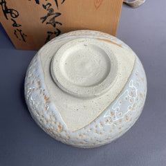 Japanese Shino Matcha Bowl – Handmade by Toyama Kiln