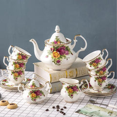 Country Rose Bone China Tea Set