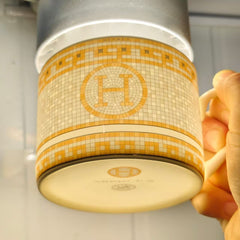 Luxury bone-china golden H teacup