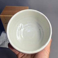 Japanese Hagi Matcha Bowl – Handmade by Tempōzan Kiln