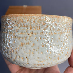 Japanese Shino Matcha Bowl – Handmade by Toyama Kiln