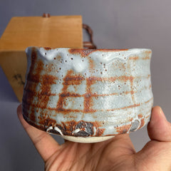 Japanese Nezumi Shino Matcha Bowl